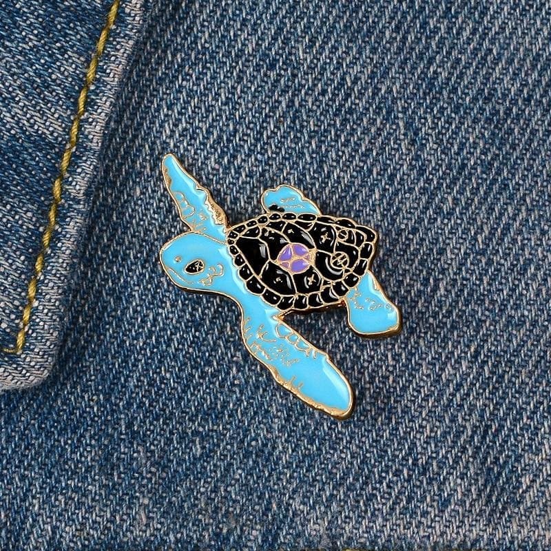 Cute Sea Turtle Enamel Pin - Distinct Pins
