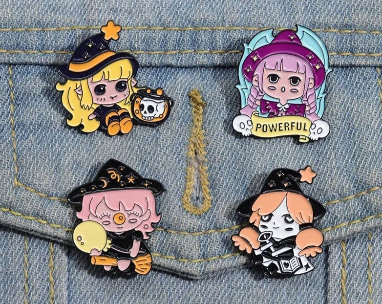 Magical Girl 'Trick or Treat Witch' Enamel Pin - Distinct Pins